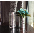 Vase en verre mural de plancher de table à bylindre